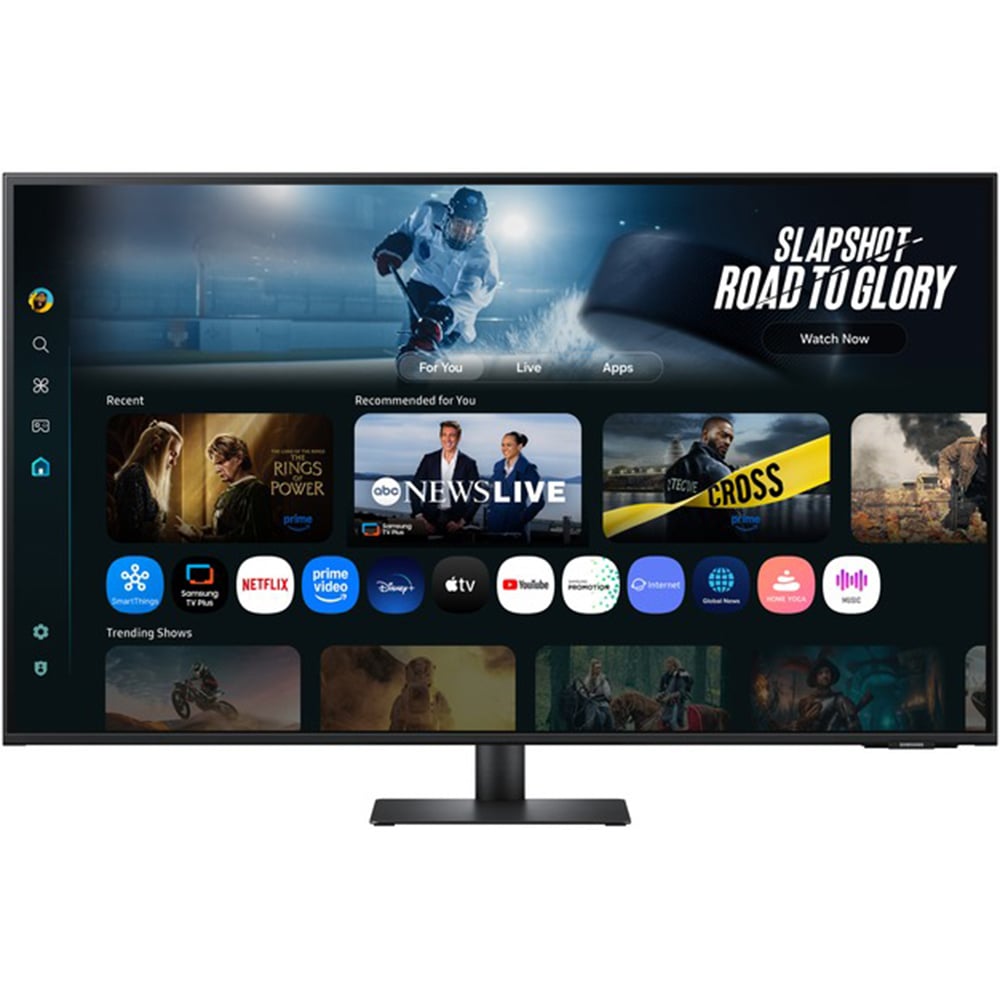 43 inch 4K Smart Monitor M7 M7F with Samsung Vision AI, Copilot integrated Ask Copilot, AI Picture Optimizer, SmartThings, Knox Security, TV Apps, Click to Search, Gaming Hub, Active Voice Amplifier, build in Speakers, LS43FM702UMXUE black M70F