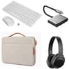 Free VWalk 4-in-1 Type-C Hub Grey + HAVIT H628BT Headphone + Wireless Keyboard & Mouse + Magnetic Sleeves 14inch
