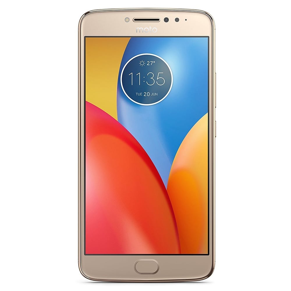 Moto E4 Plus 4G Dual Sim Smartphone 16GB Fine Gold + Flip Cover + OTG + SD Card