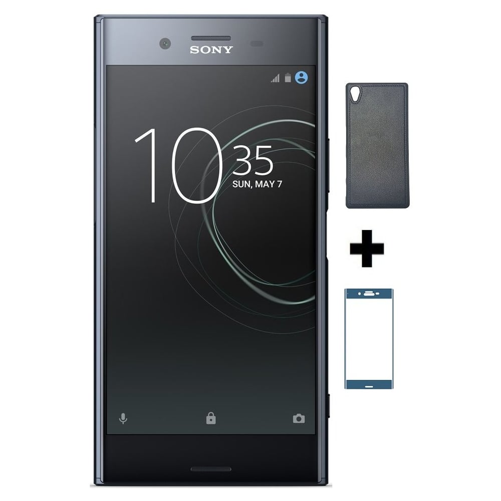 Sony Xperia XZ Premium 4G Dual Sim Smartphone 64GB Deepsea Black + Case + Tempered Glass
