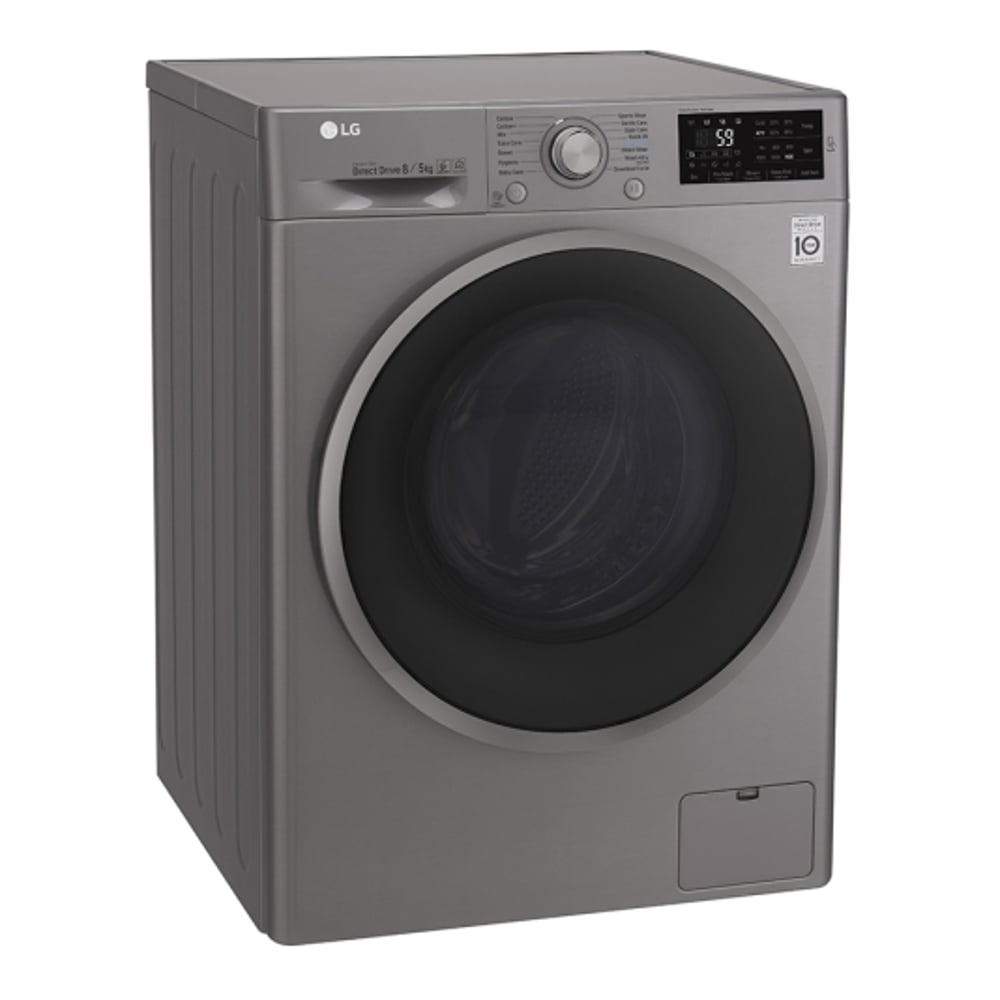 LG Front Load Washer 8 kg & 5 kg dryer F4J6TMP8S, 6 Motion Direct Drive, Add Item, ThinQ