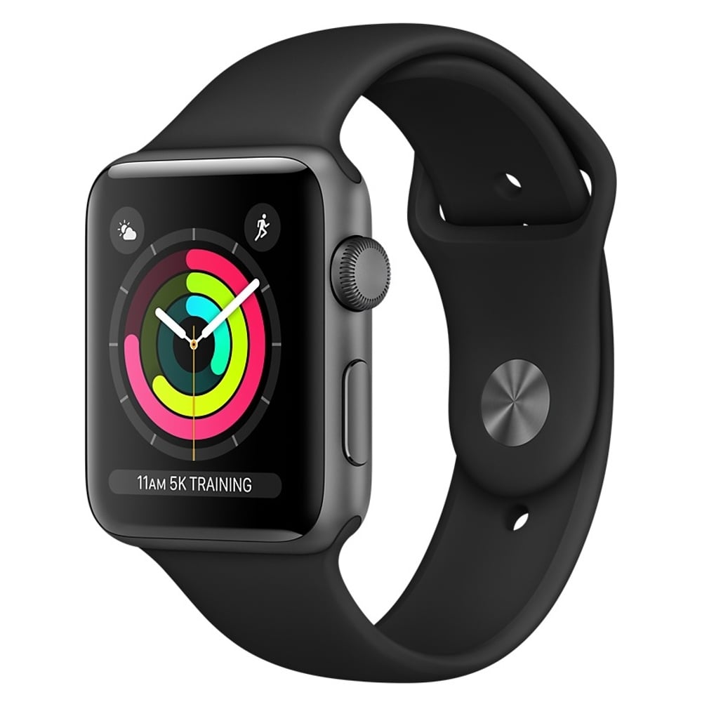 Apple Watch Series 3 GPS - 42mm Space Grey Aluminium Case with Black Sport Band