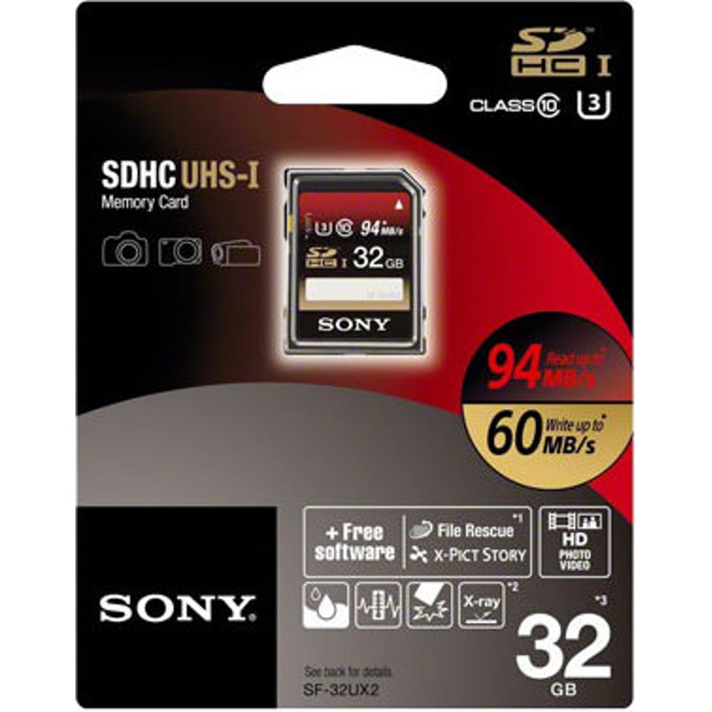 Sony SF32UX2T SD Card 32GB
