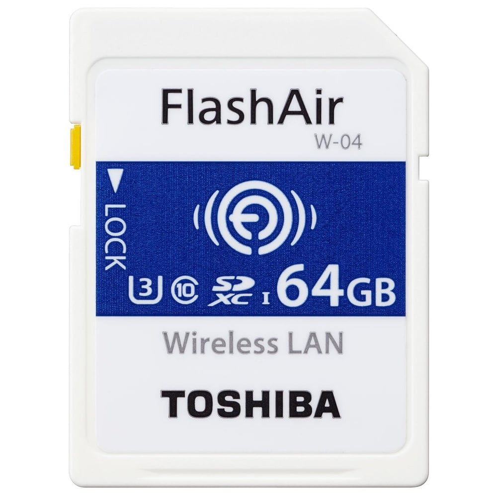 Toshiba FlashAir W-04 Wireless SD Memory Card 64GB