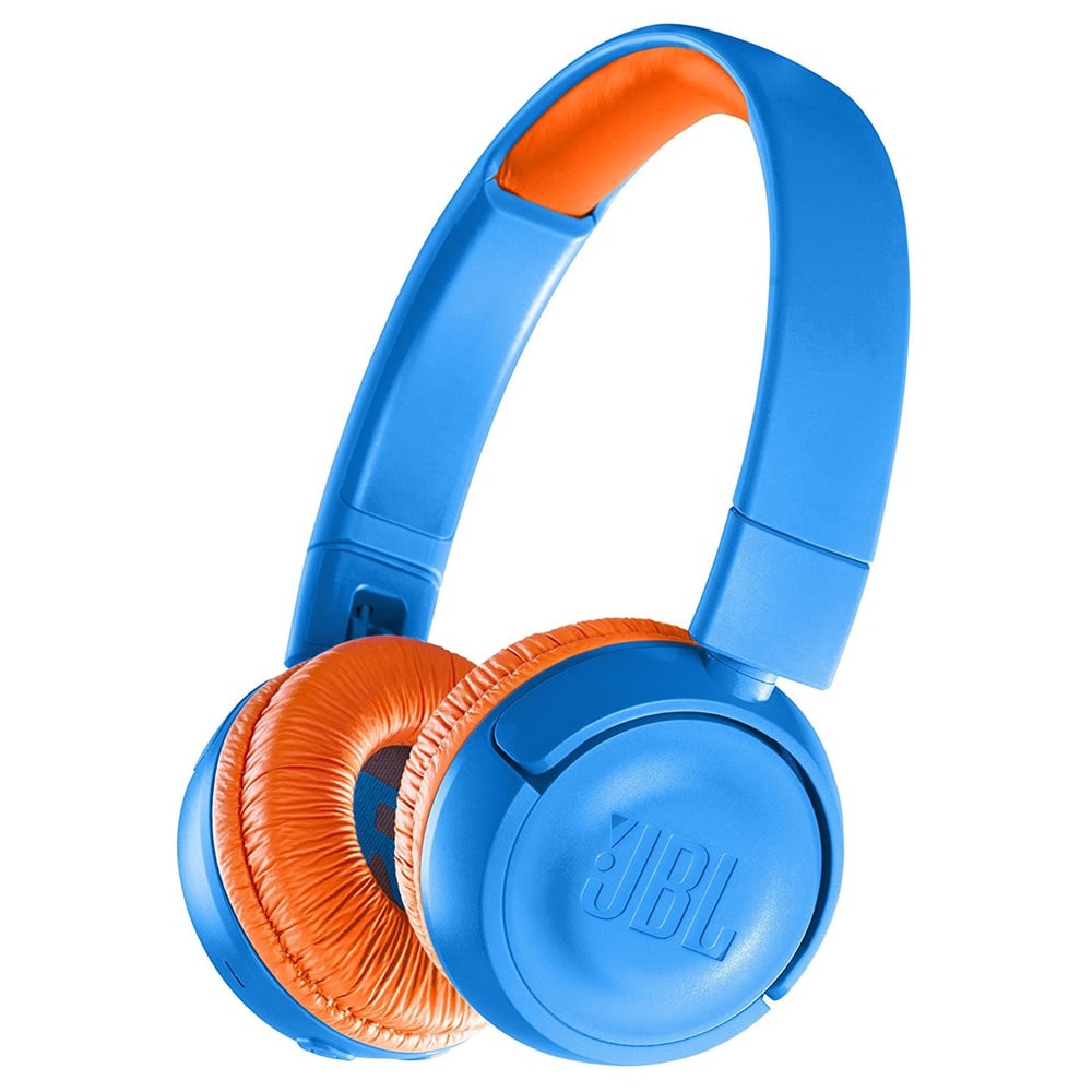 JBL Kids Wireless On-Ear Headphones Blue/Orange JR300BT