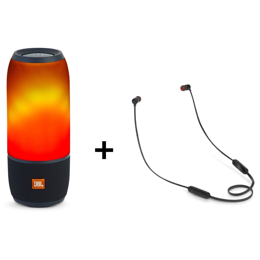 JBL PULSE3 Waterproof Portable Bluetooth Speaker + T110BT In Ear Bluetooth Headset