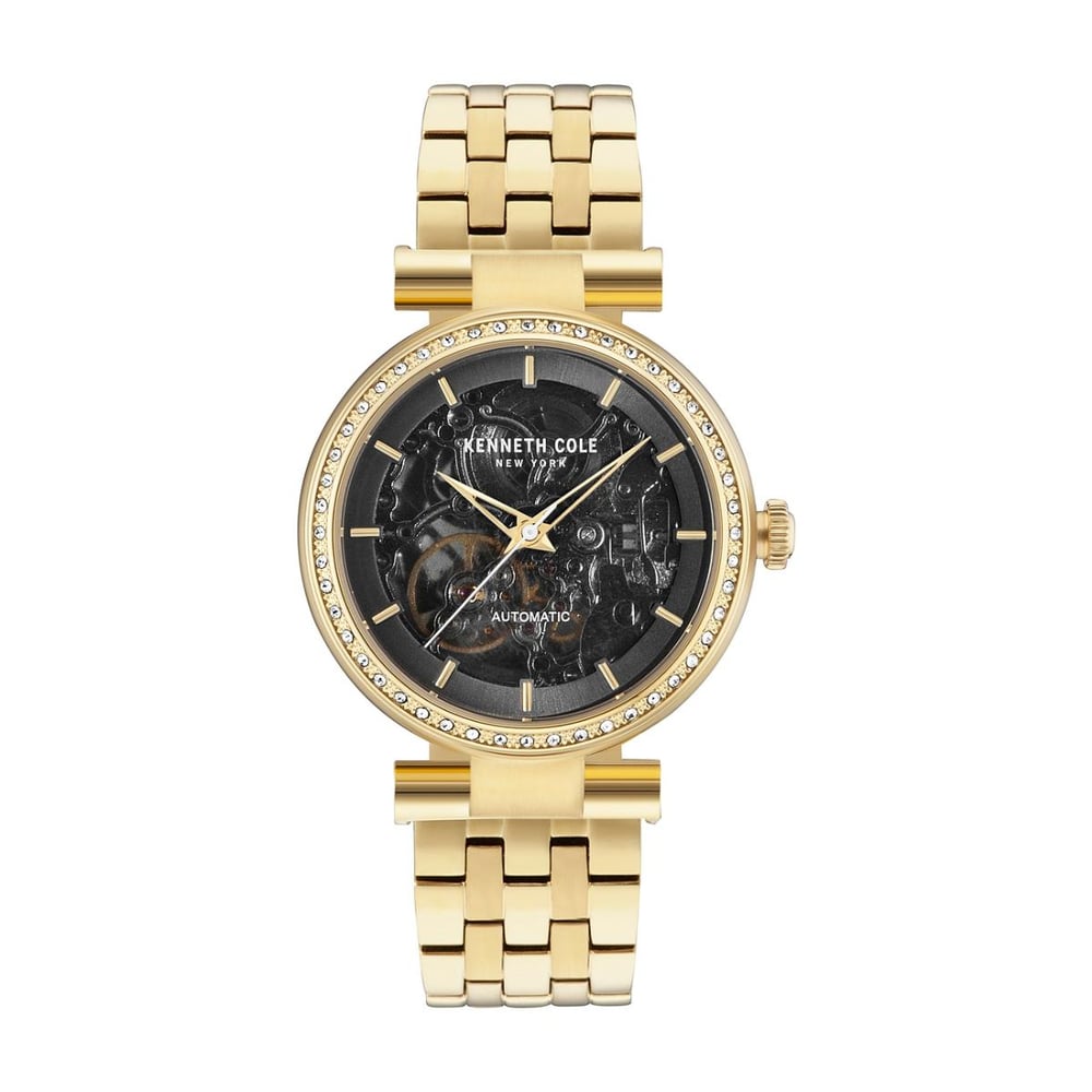 Kenneth Cole Automatic Watch For Women with Gold Hamilton Gold Stainless Steel Bracelet
