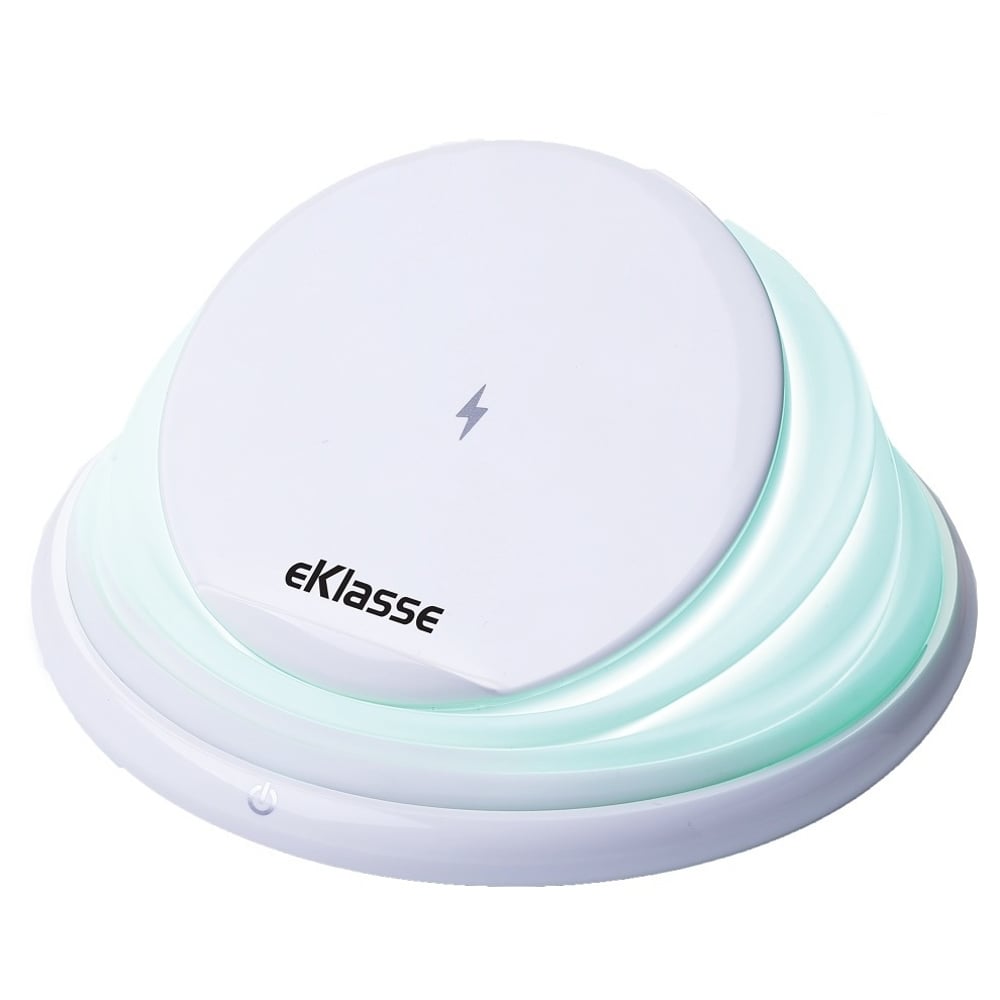 Eklasse Wireless Charger With LED - White