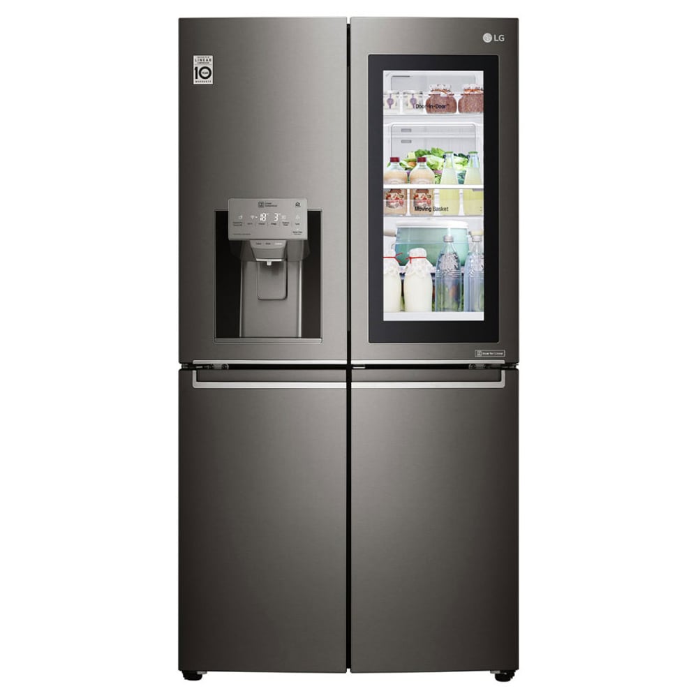 LG InstaView Door-in-Door Side By Side Refrigerator 889 Litres GRX39FTKHL, Hygiene FRESH+™, Inverter Linear Compressor