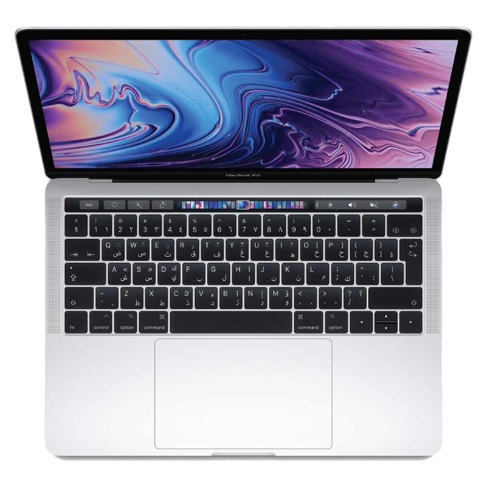 MacBook Pro 13-inch with Touch Bar and Touch ID (2018) - Core i5 2.3GHz 8GB 512GB Shared Silver English/Arabic Keyboard