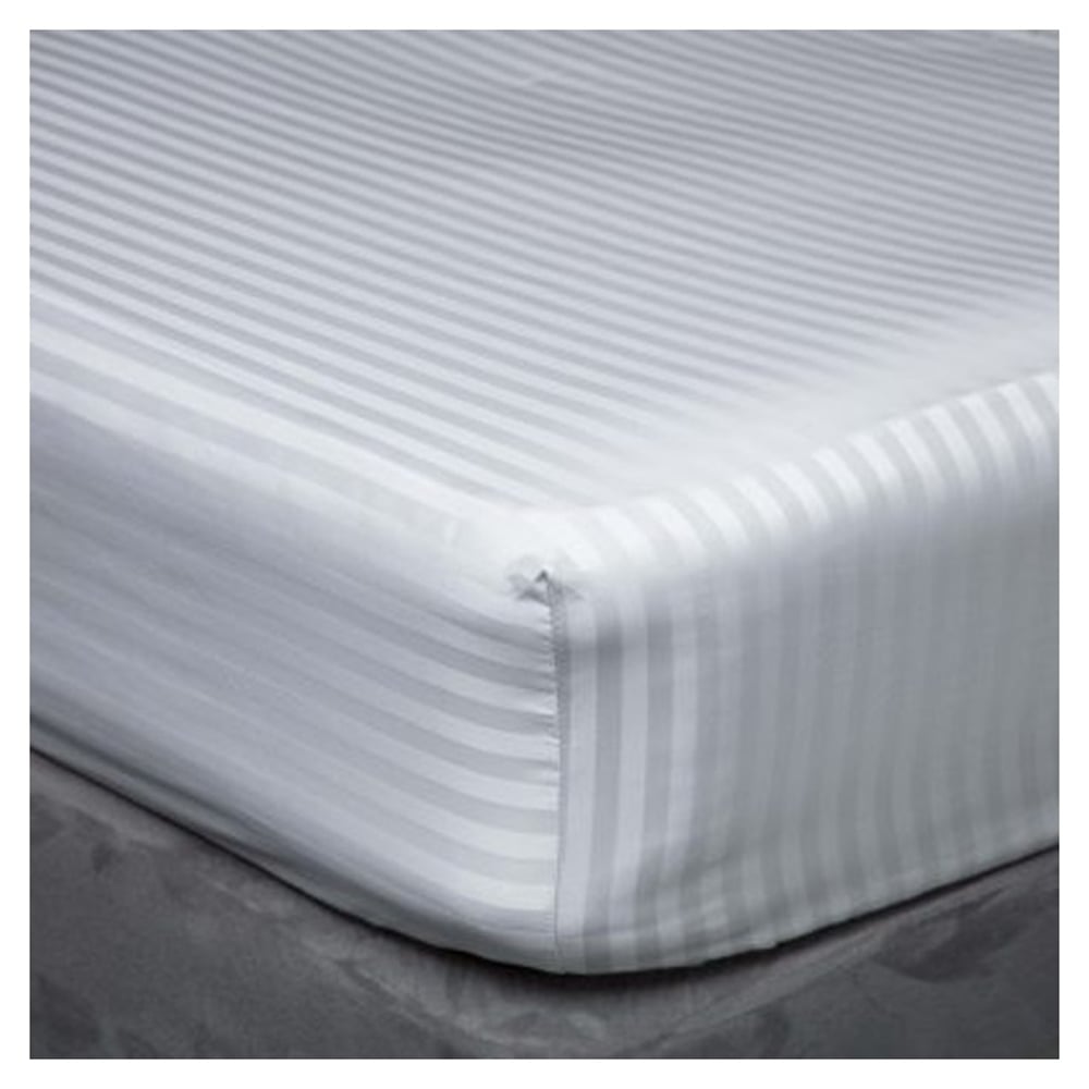 Kingtex Fitted Sheet Queen 180x200cm without Pillow cover White