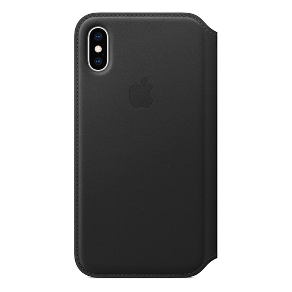 Apple Leather Folio Case Black For iPhone XS