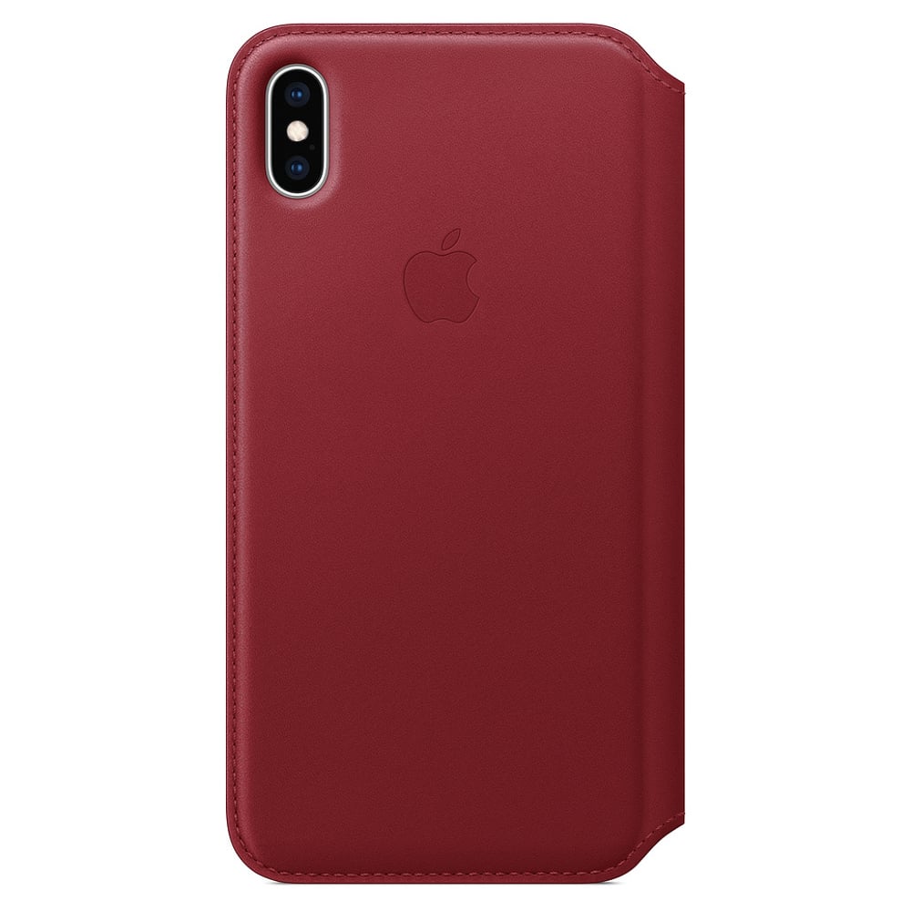 Apple Leather Folio Case Product Red For iPhone XS