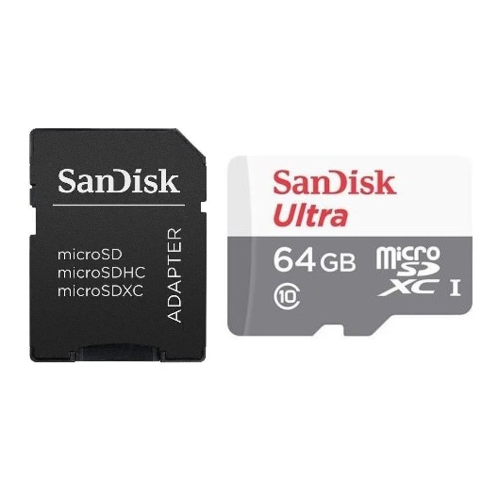 Sandisk Ultra Android MicroSDXC 64GB + SD Adapter SDSQUNS-064G-GN3MA