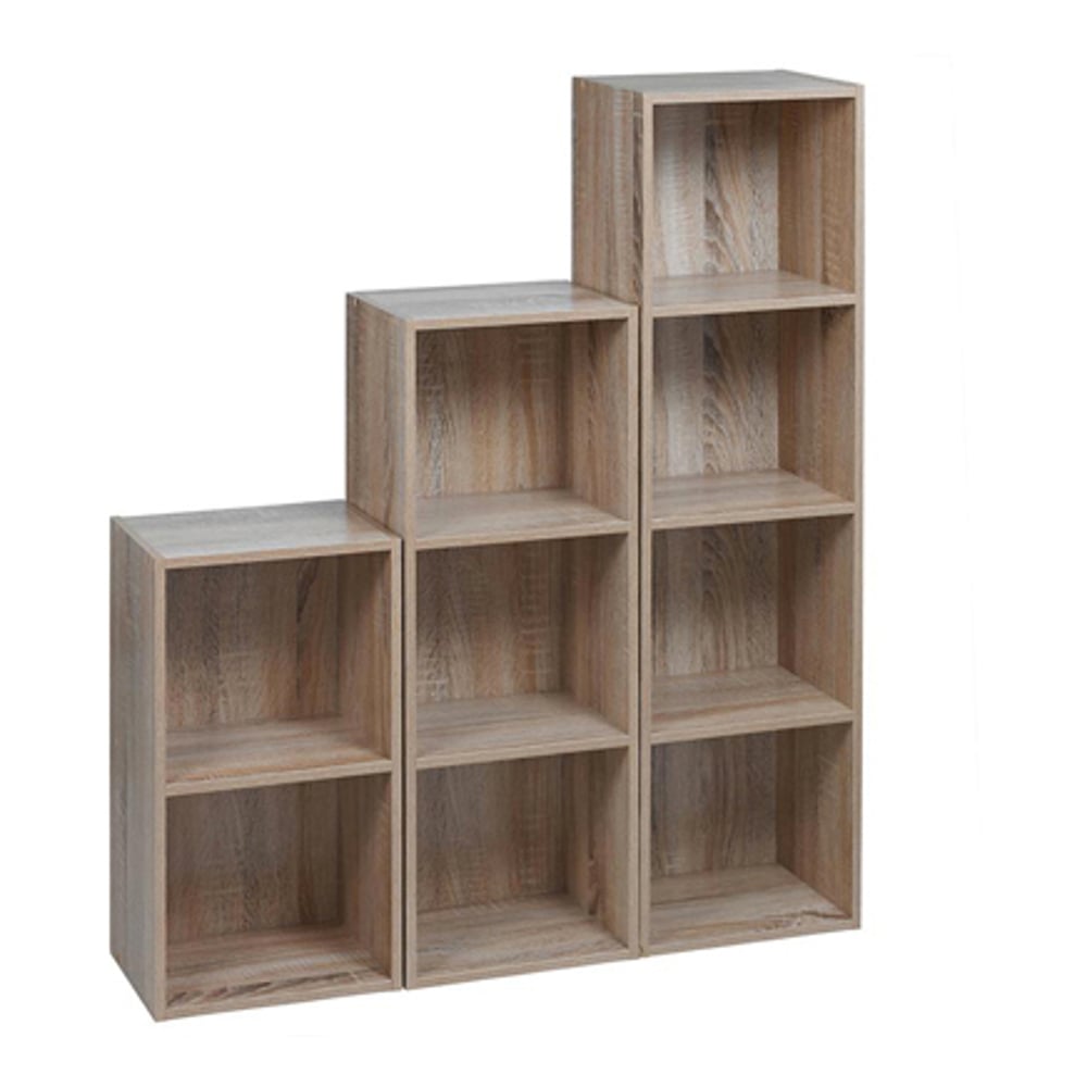 Bookcases and Cubes Set of Three shelves Antique oak