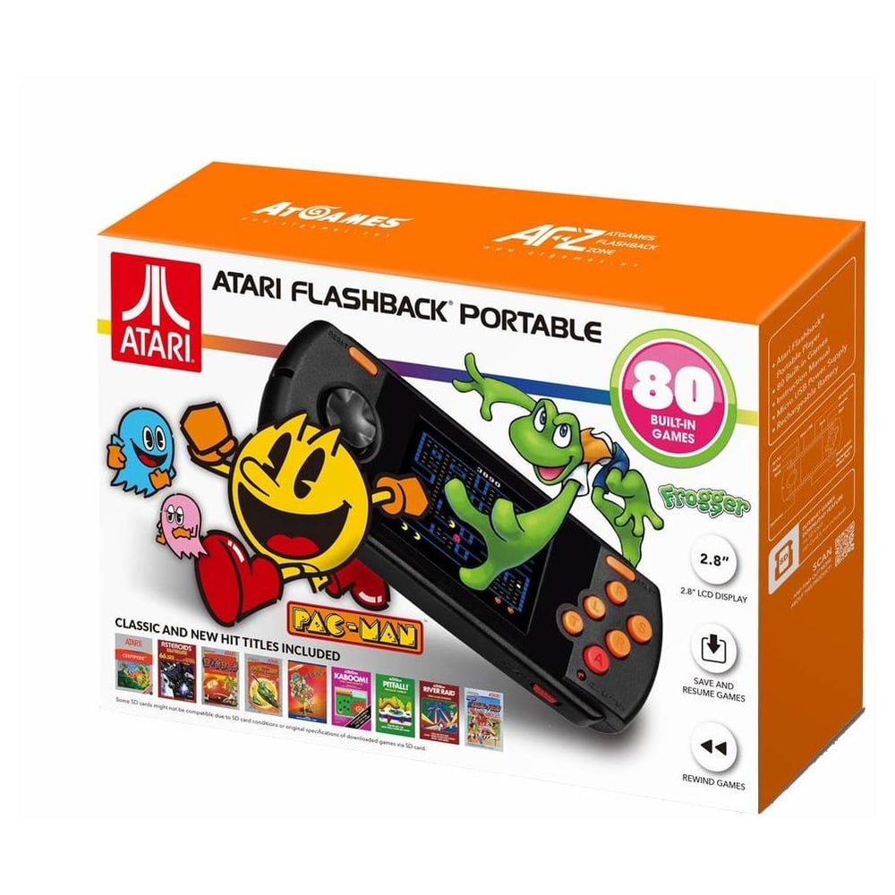 Atari Flashback Portable Game Player - Handheld Gaming Console With 80 Built-In Games