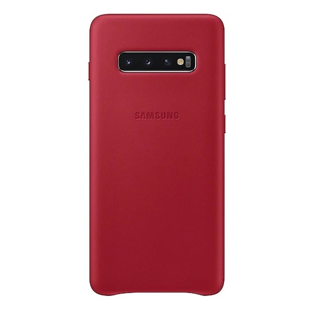 Samsung Leather Case Red For Galaxy S10 Plus