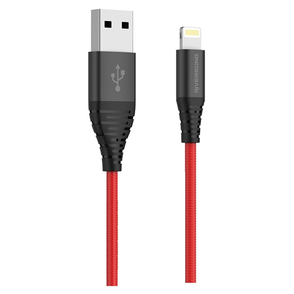 Riversong Alpha S Lightning Cable 1m - Black/Red