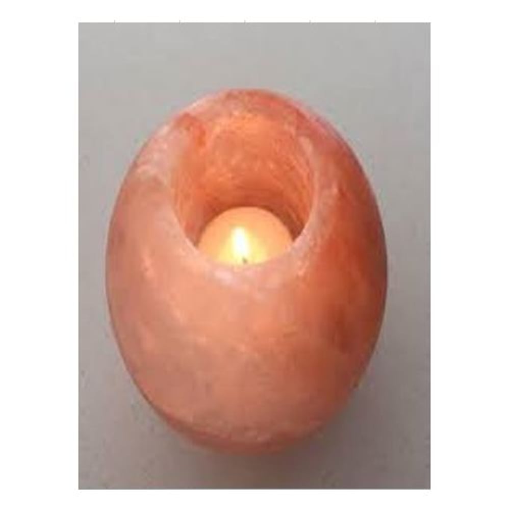 Himalyan Salt Crystal Candle Holder Shape Lamp With Wire and LED Bulb