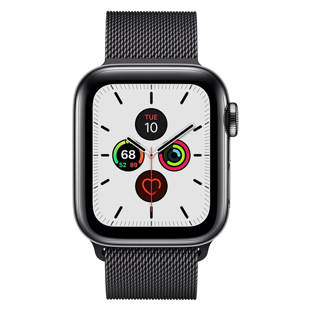 Apple Watch Series 5 GPS + Cellular 40mm Space Black Stainless Steel Case with Space Black Milanese Loop
