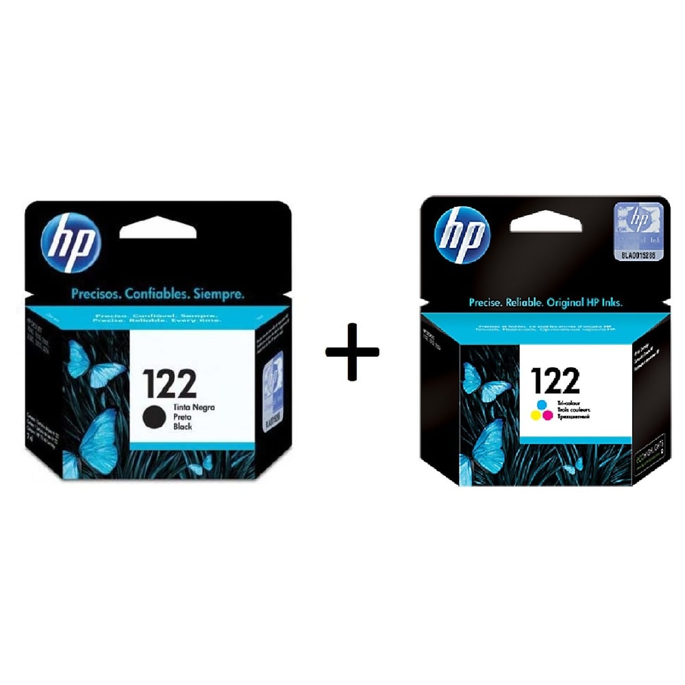 HP CH561HE 122 Ink Cartridge Black+CH562HE 122 Inkjet Cartridge Tricolor