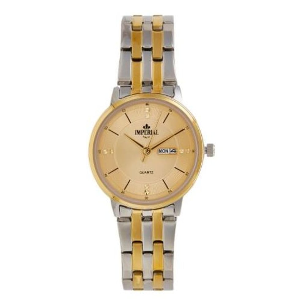 IMPERIAL Gold/Silver Stainless Steel Analog Watch For Women IMP.AM1601L1003