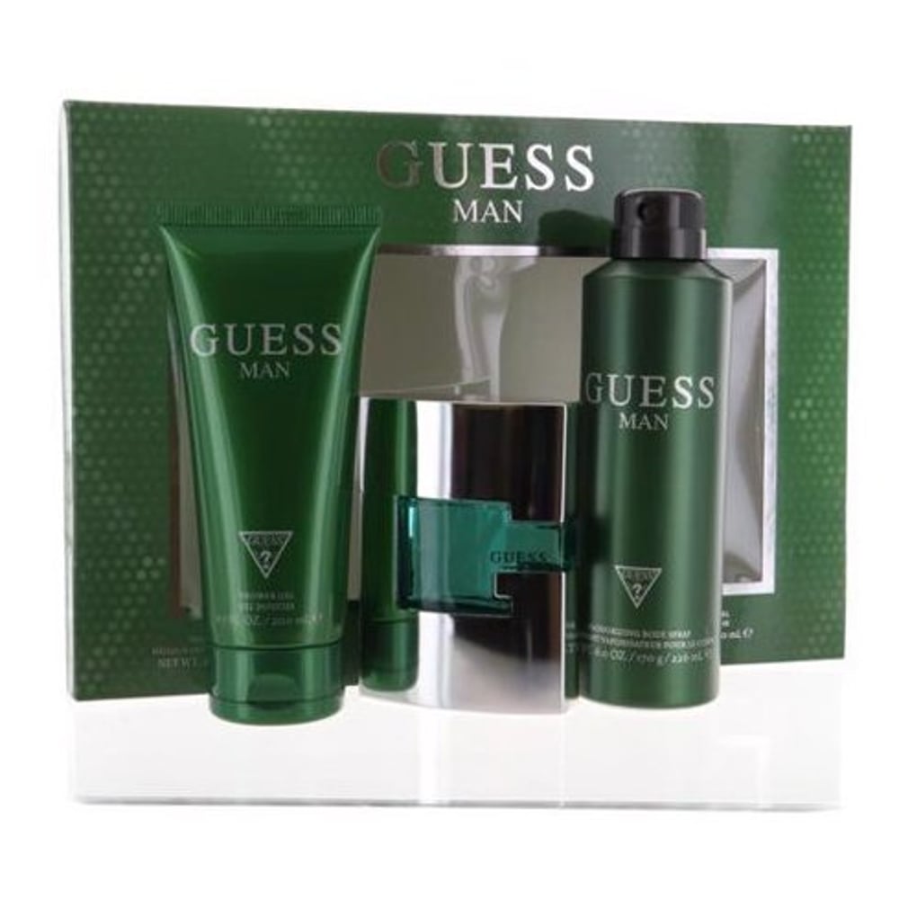 Buy Guess MAN GREEN 3pcs 100ml EDT + Body Spray +Shower Gel 200ml Men ...