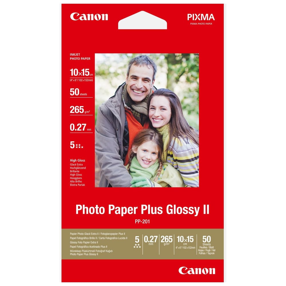 Canon PP-201 Plus Glossy II Photo Paper 4x6 50sheets + Photo Album
