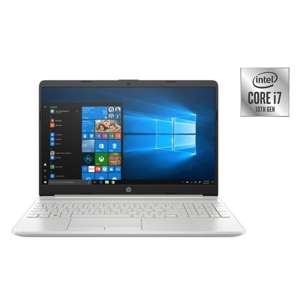 HP 15-DW1014NE Laptop - Core i7 1.8GHz 8GB 512GB 4GB Win10 15.6inch FHD Natural Silver English/Arabic Keyboard