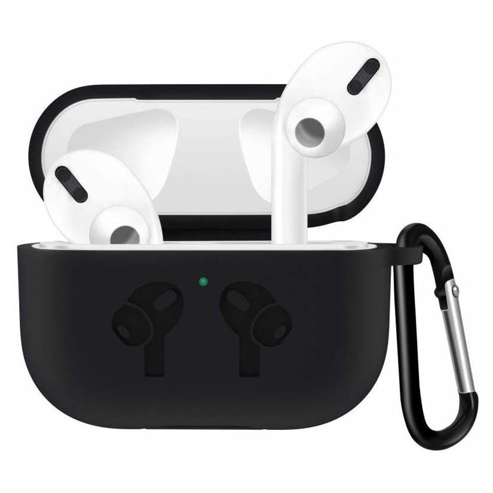 Glassology Silicone Case With Hooks For Airpods Pro Black