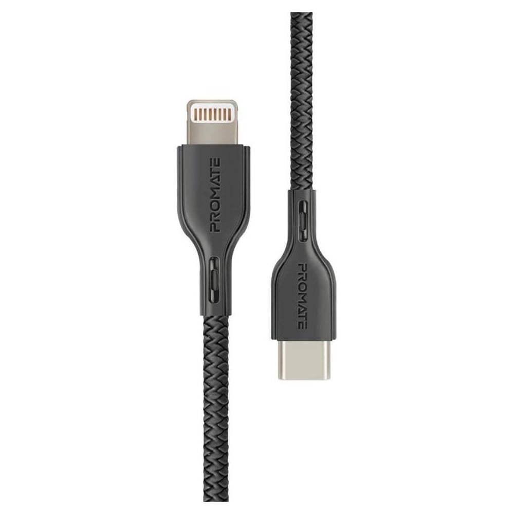 Promate USB-C To Lightning 1.2m Black