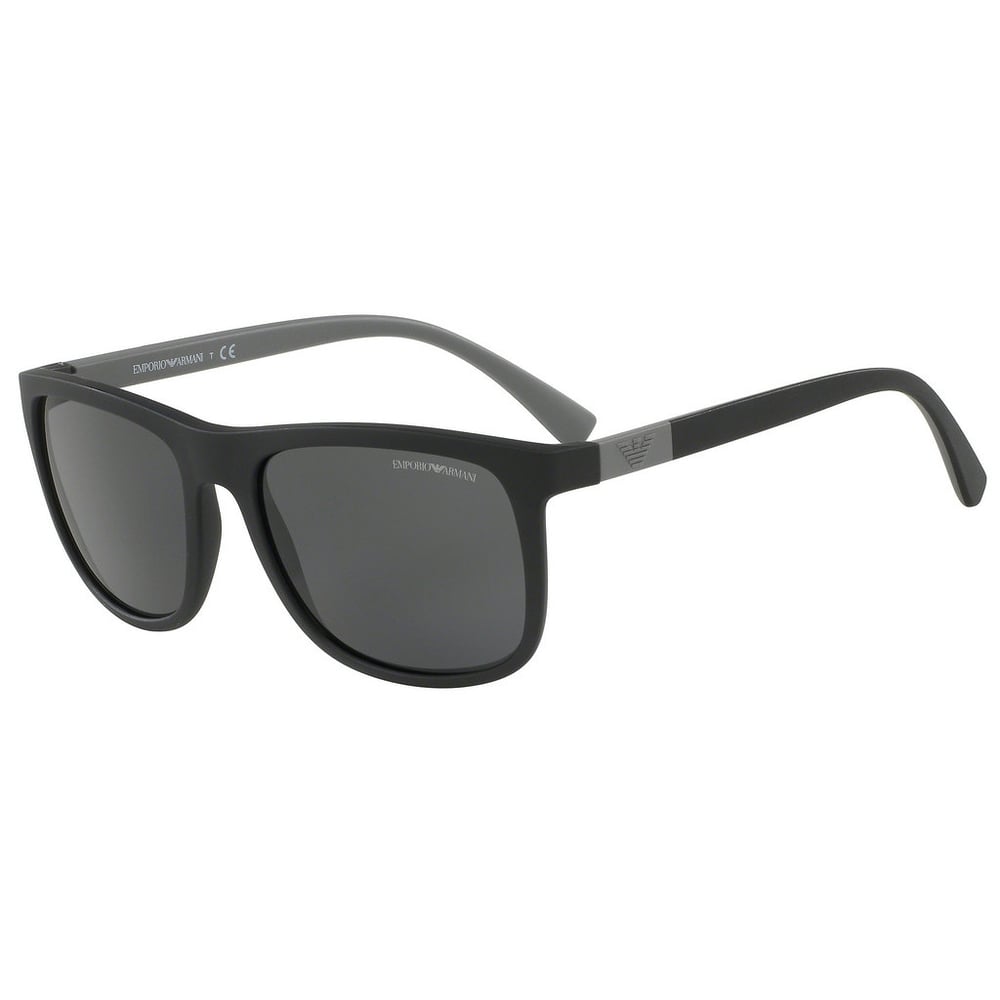 Emporio Armani Black Plastic Men EM-4079-504287-57 Sunglasses