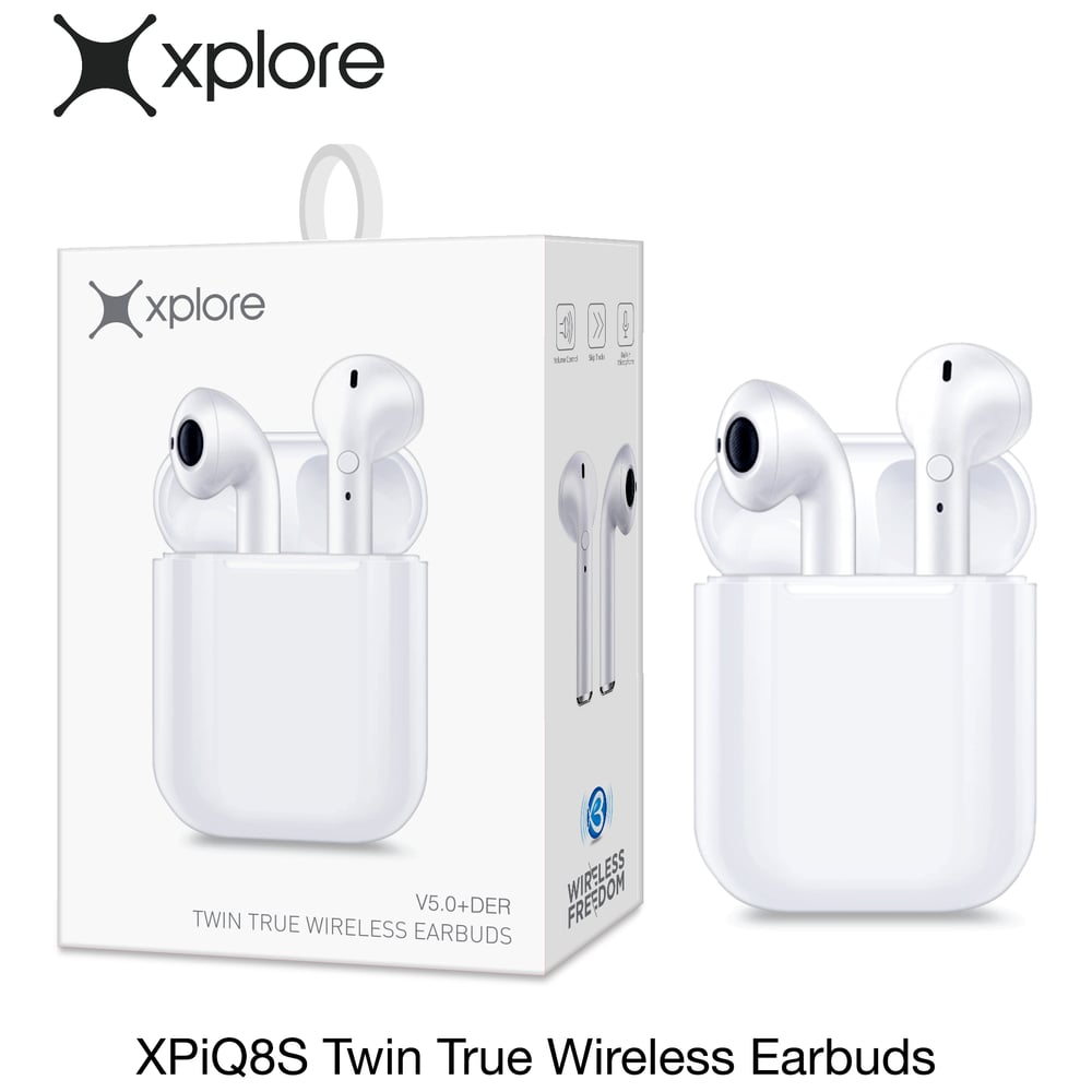Xplore XPIQ8S Bluetooth Earbuds With Charging Case White