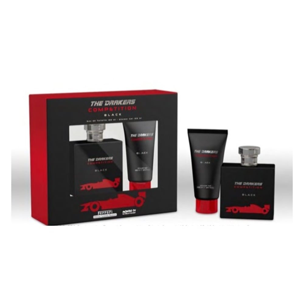 Ferrari Drakers Competition Black EDT 100ml + Hair & Bodywash 100ml Window Box