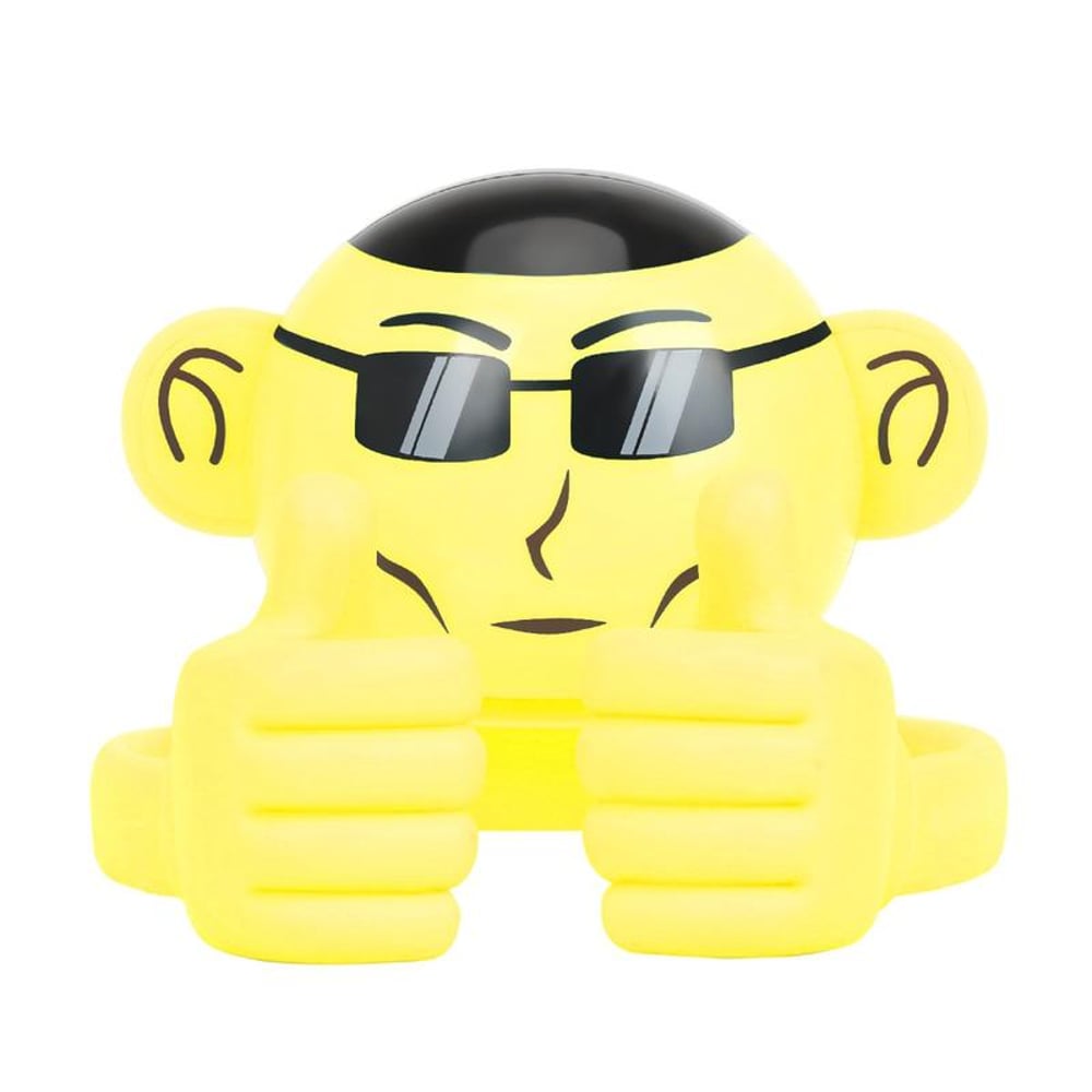Promate Ape Mini High Definition Wireless Monkey Speaker With Smartphone Stand Yellow