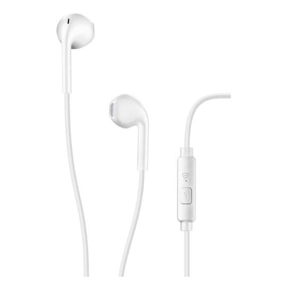 Cellularline LIVE Capsule Earphone With Mic White