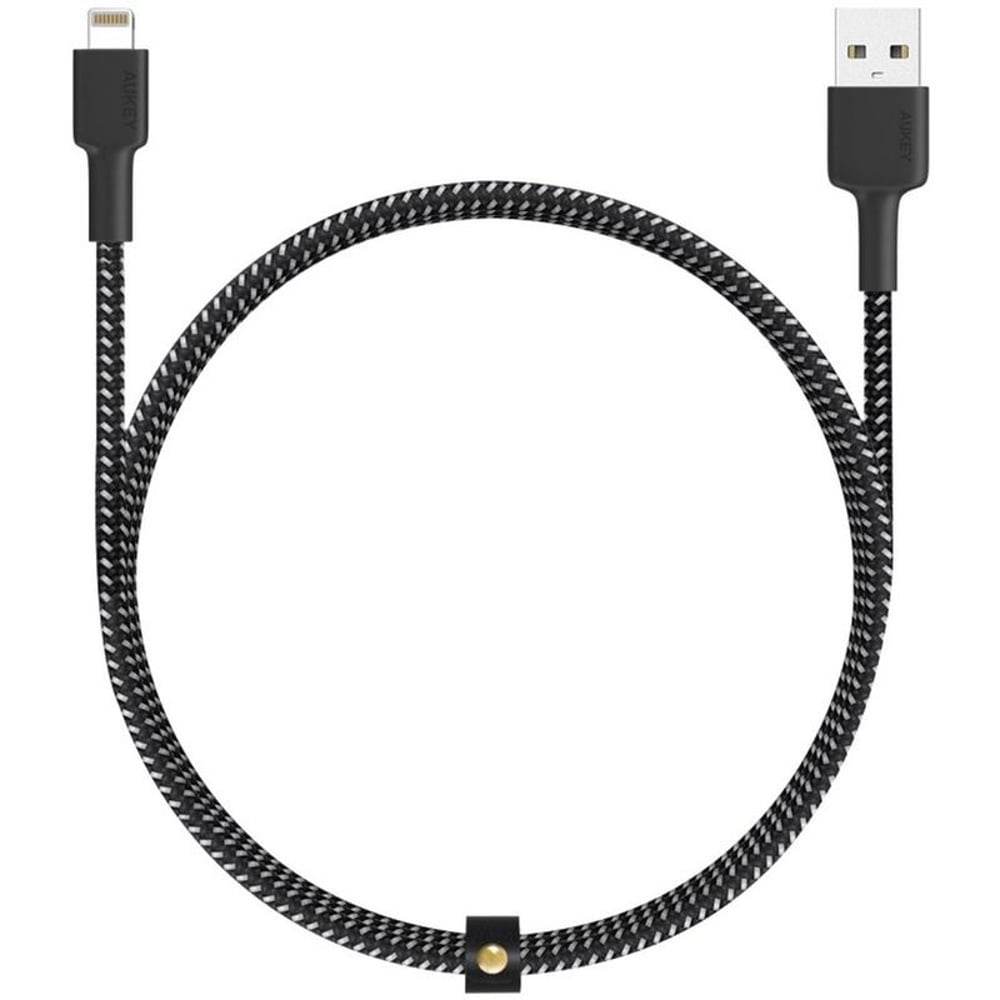 Aukey Lightning Sync and Charging Cable 1.2m Black