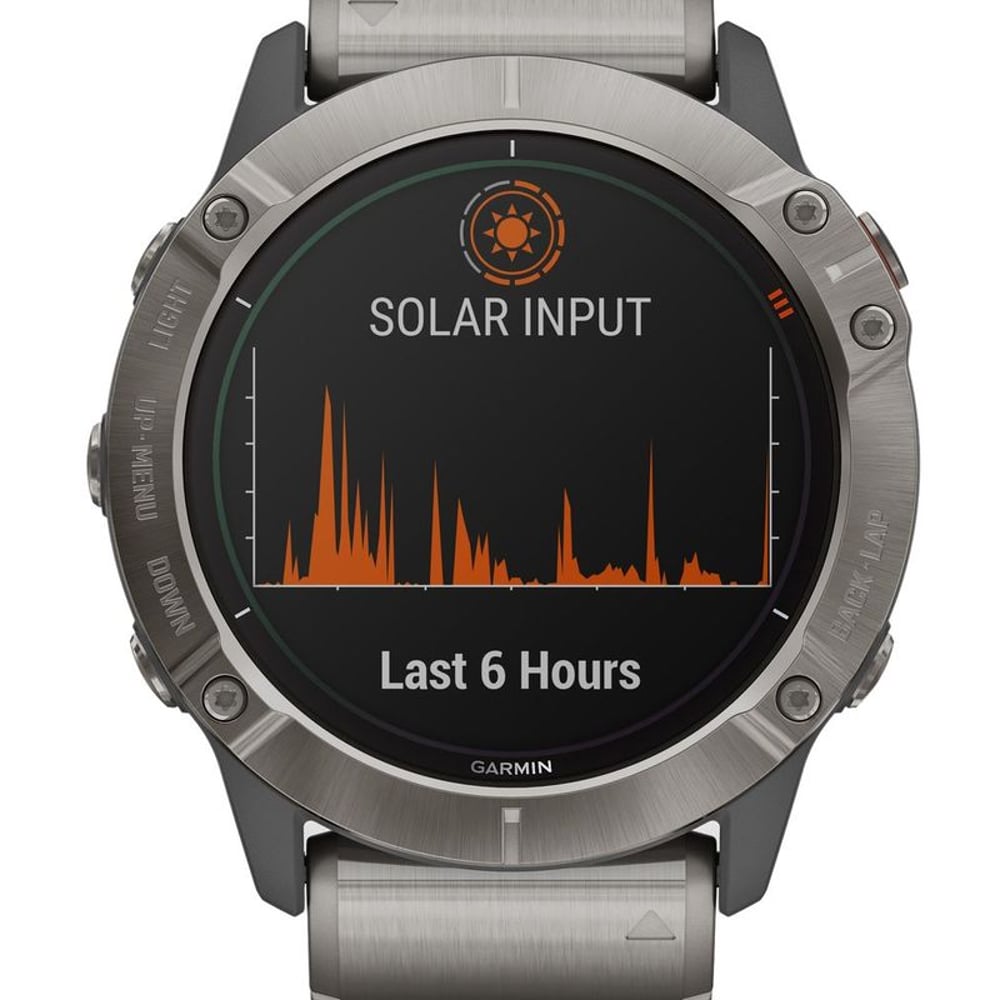 Garmin 010-02157-24 Fenix 6X Pro Solar Smartwatch Titanium