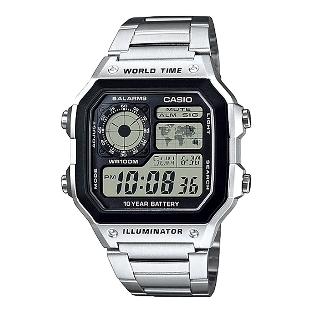 ساعة كاسيو للرجال  AE-1200WHD-1AVDF  للشباب رقمية