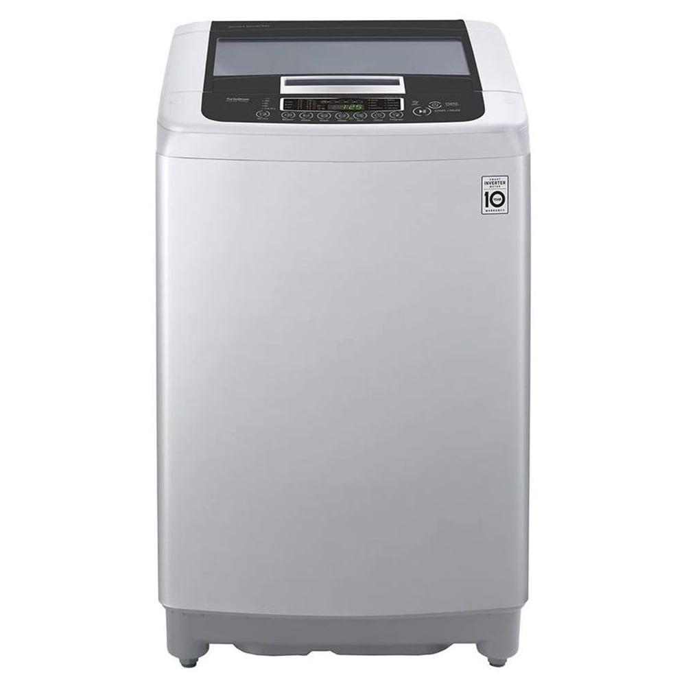 LG Washing Machine Top Load Fully Automatic Washer Silver 9 kg, Smart Inverter, Smart Motion, TurboDrum, Pre-auto wash - T1369NEHTF