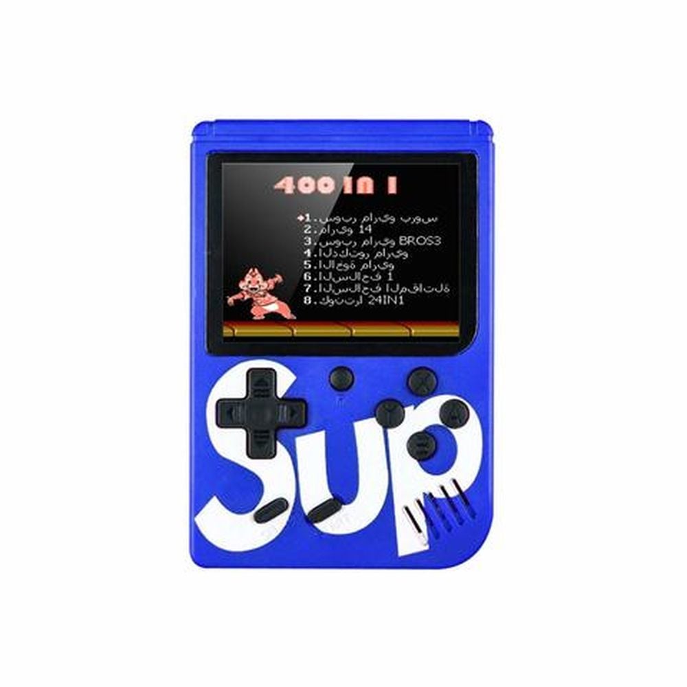 SUP 400-in-1 Retro Portable Mini Handheld Game Console Blue