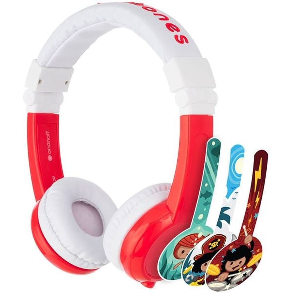 Buddyphones BPEXFDRED01K Explore Foldable On Ear Headset Red