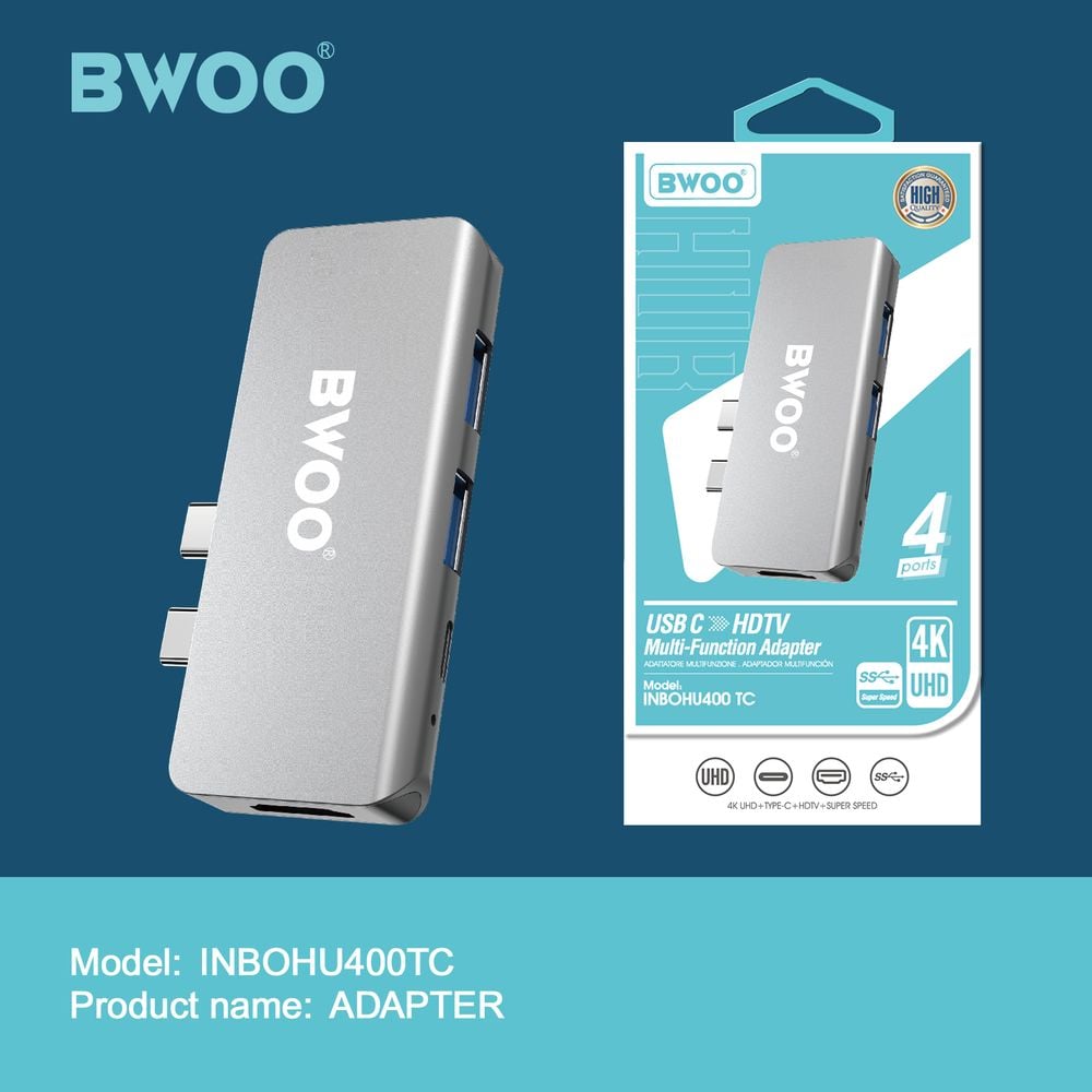 Bwoo INBOHU400TC 4 in 1 Type-C USB Hub