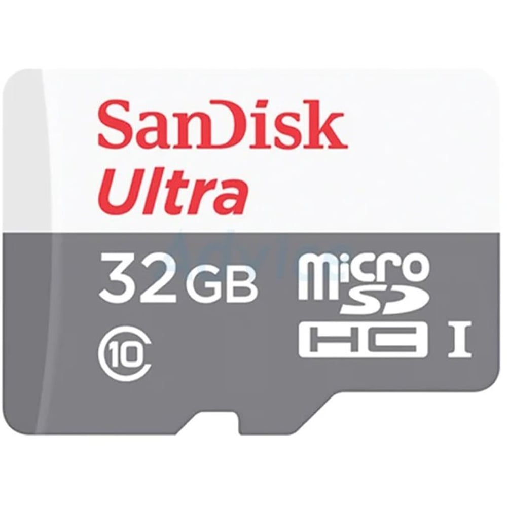 بطاقة ذاكرة سانديسك الترا مايكرو  SDHC 32  جيجابايت أبيض / رمادي  SDSQUNR-032G-GN3MN