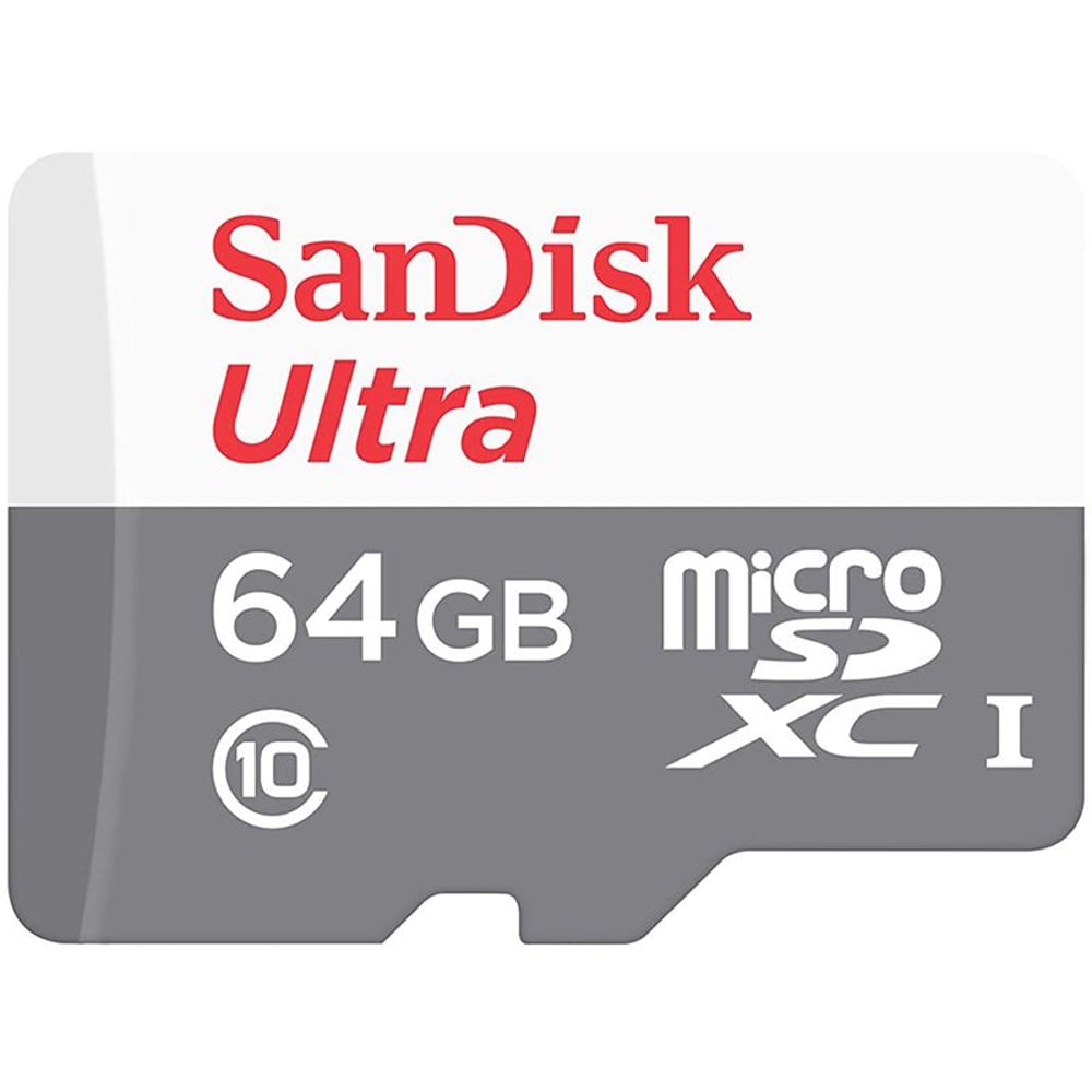 بطاقة ذاكرة سانديسك الترا مايكرو  SDHC 32  جيجابايت أبيض / رمادي  SDSQUNR-064G-GN3MN