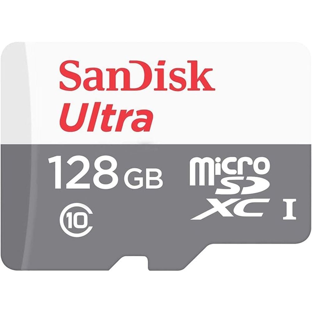 بطاقة ذاكرة سانديسك الترا مايكرو  SDHC 32  جيجابايت أبيض / رمادي  SDSQUNR-128G-GN6MN