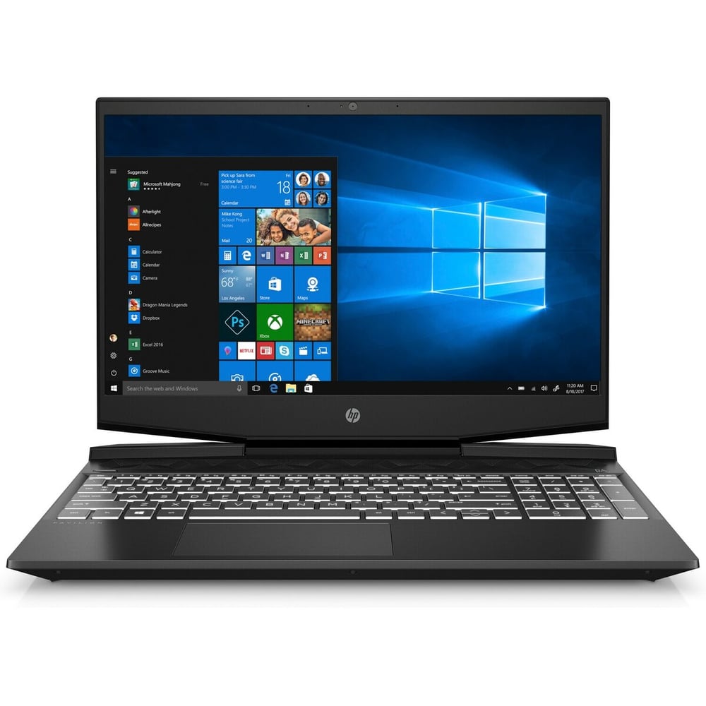 HP Pavilion (2020) Gaming Laptop - 10th Gen / Intel Core i5-10300H / 15.6inch FHD / 512GB SSD / 8GB RAM / 4GB NVIDIA GeForce GTX 1650 Graphics / Windows 10 / English & Arabic Keyboard / Black / Middle East Version - [15-DK1004NE]