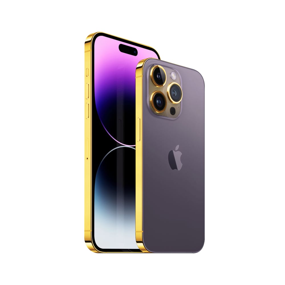 Caviar iPhone 14 Pro Max 24K Gold Frame 256GB Purple - UAE Version