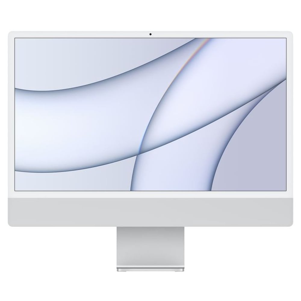 Apple iMac 24-inch (2021) - Apple M1 Chip / 8GB RAM / 256GB SSD / 8-core GPU / macOS Big Sur / English Keyboard / Silver / Middle East Version - [MGPC3ZS/A]