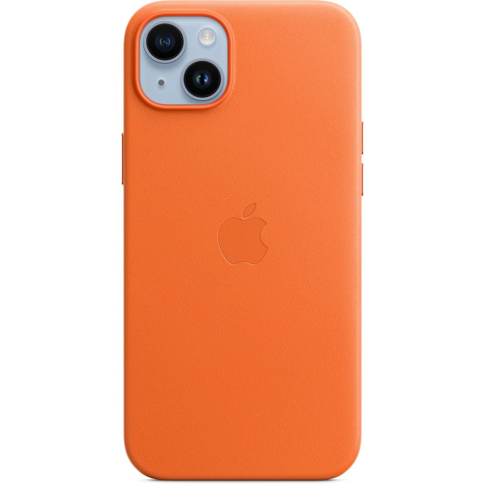 Apple iPhone 14 Pro Leather Case Orange with MagSafe